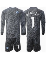 Otroške Nogometnih dresov Chelsea Robert Sanchez #1 Vratar Gostujoči 2024-25 Dolgi rokavi (+ hlače)